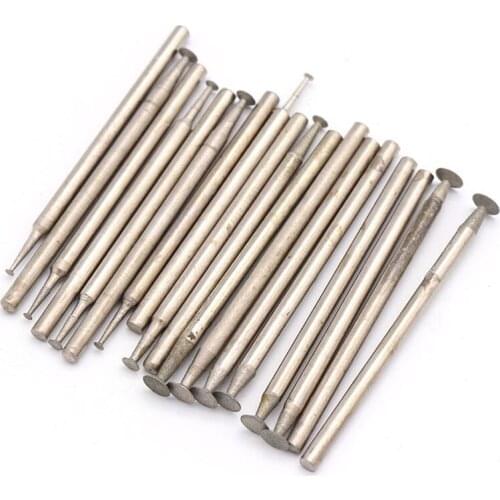 5Pcs 1/2/3/4mm Head ID 600# Diamond Grinder Needle H Needle For Stone/Jade Polishing Tool Fine Sanding Thin Grinder Head