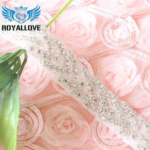 5Yards) Best Seller Rhinestone Crystal Beaded Trim Silver Wedding Sash Belt Rhinestone Trim Crystal Clear DIY rhinestone craft