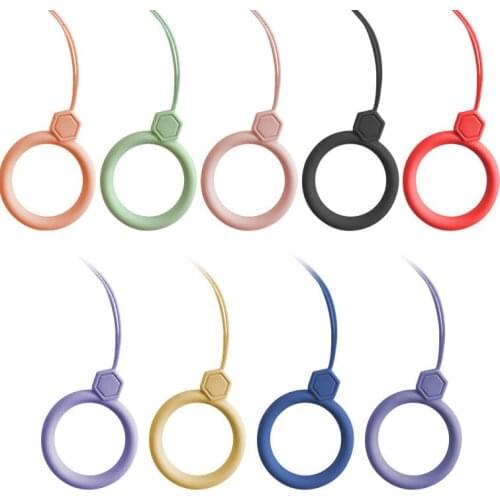 50pcs Silicone ring mobile phone lanyard Silicone ring accessories Mobile phone U disk universal silicone shatter-resistant