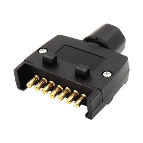 7 Pin Flat Male Trailer Socket Plug Connector Adapter for Caravan Trailer Provide Connection of Indicator Side Lamp