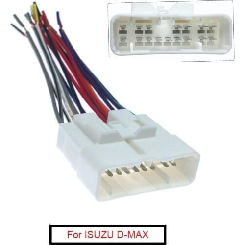 FEELDO 1PC Car Android Multimedia 16-Pin Wiring Harness Adapter For Isuzu Pick-up/Trooper/Opel Campo/Monterey 16-pin Headunit