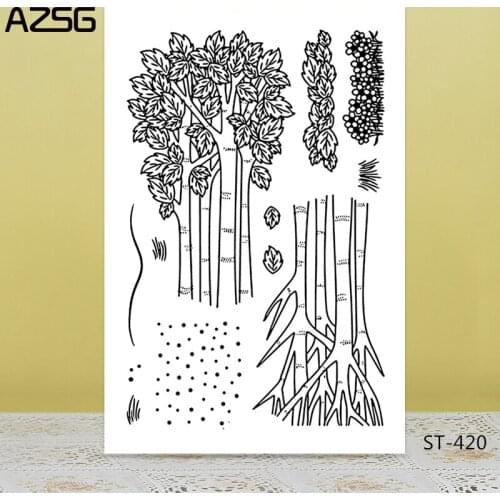 AZSG Towering White Poplar Tree Clear Stamps/Seals For DIY Scrapbooking/Card Making/Album Decorative Silicone Stamp Crafts