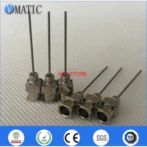 Free Shipping 12Pcs 1 Inch Tip Length 21G Metal Stainless Steel Syringe Needle