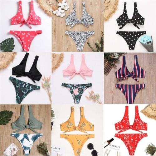 Brazil style Hot sexy Floral print Beachwear Swimsuit Push up Bra Padded Swimming Bikini Set Biquinis maillot de bain femme 2019