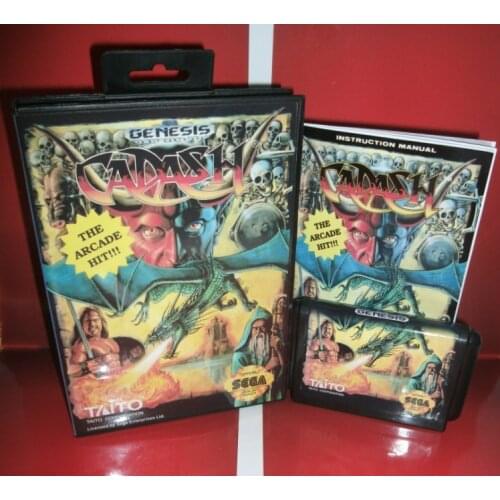 Cadash - The Arcade Hit US Cover with Box and Manual For Sega Megadrive Genesis Video Game Console 16 bit MD card