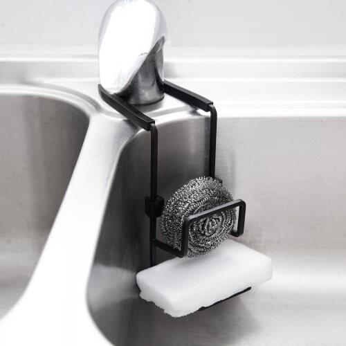 Double Layers Kitchen Supplies Metal Faucet Drain Sink Artifact Sponge Storage Rack Under Sink Shelf