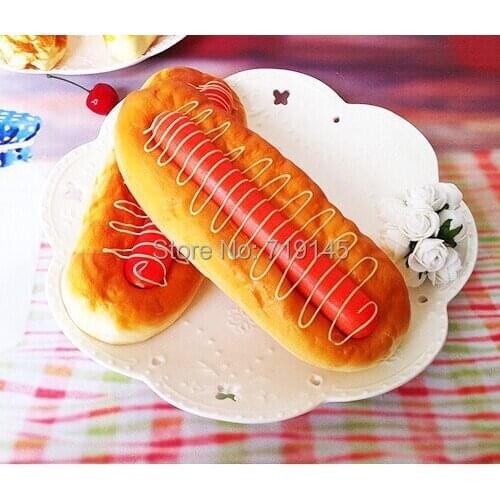 Artificial PU fake cream hot dog bread food Kitchen restaurant decorated DIY wedding festival props toy