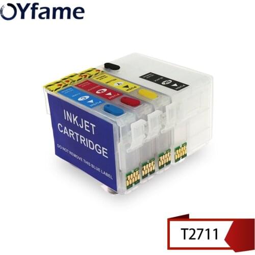OYfame T2711 27XL Ink cartridge refill kit T2711 ink cartridge For Epson WF7110 WF7610 WF7620 WF3620 WF3820 3640D7110DTW Printer