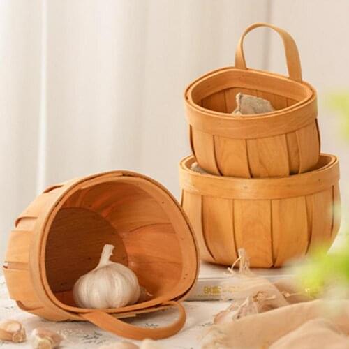 Kitchen Onion Ginger Garlic Storage Basket Wall Storage Basket Woven Wall Hanging Basket Food Storage Desktop Storage