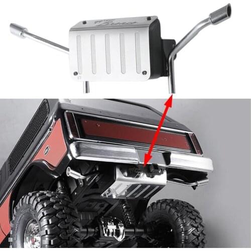 Metal Fuel tank and exhaust pipe 1/10 Rc crawler truck Bronco Traxxas Trx4 tail exhaust pipe 82046-4 TRX4 dedicated