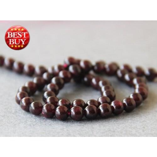 Min Order1)6mm Fashion New Red Garnet stones Garnet chalcedony beads Round loose beads Jewelry making design wholesale