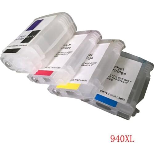 Vilaxh For HP 940 940XL Refillable Ink Cartridge 4PCS for HP Officejet Pro 8000 8500 8500A + for hp Premium 4 Color Dye