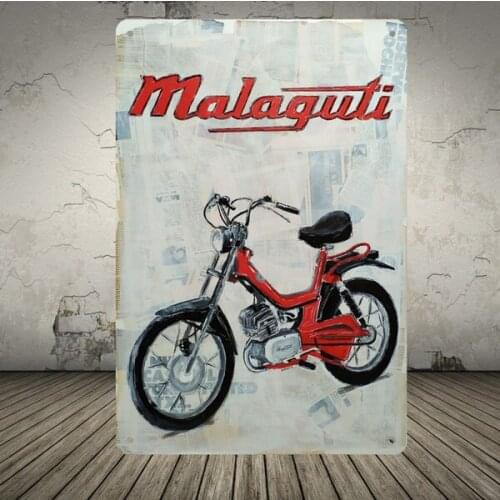 Malaguti Fashion Metal Mural Poster Retro Metal Tin Sign Poster Bar Bar Club Cafe Wall Decoration Art Home Decora