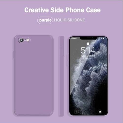 Straight Edge Style Soft Handfeeling Gel Silicone Shockproof Phone Case for iPhone 6/6s/6Plus/6sPlus Dustproof Back Cover