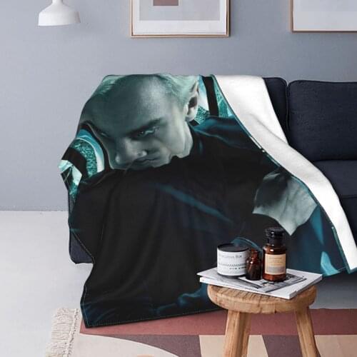 Draco Malfoy Blankets Fleece Winter Tom Felton Actor Multi-function Warm Throw Blanket for Bedding Outdoor Bedspread