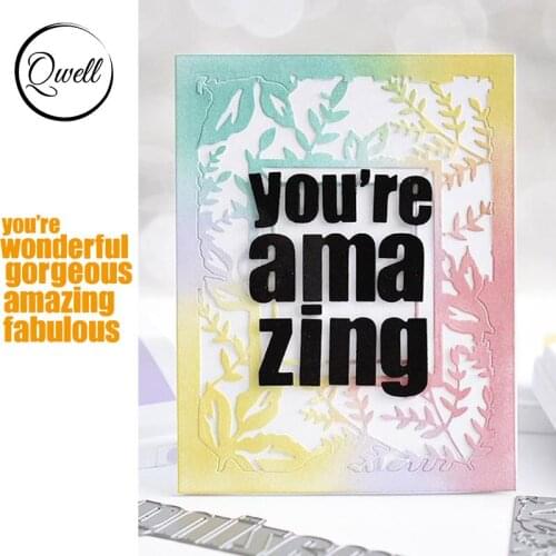 QWELL Word Metal Cutting Dies for Scrapbooking and Card Making Paper Craft 2019 New Embossing die cuts