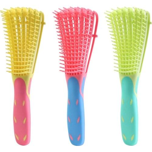 Salon Detangling Brush for Curly Hair Non-slip Rubber Octopus Comb Scalp Massage Brushes Hair Care Styling Tools