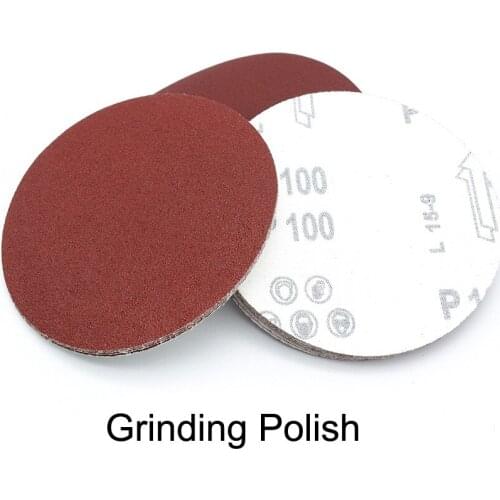URANN 50pcs/set 5inch Flocking Sandpaper Self-adhesive Hook & Loop Sanding Disc for Woodworking Polishing Grinding