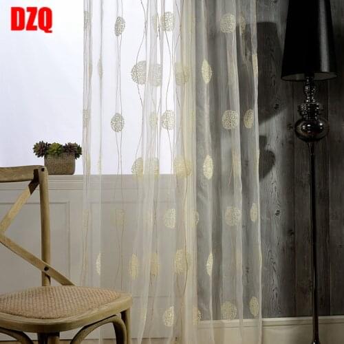 Modern Luxury Birds Nest Embroidered Window Screen for Living Room Bedroom Lace Organza Living Room Curtains