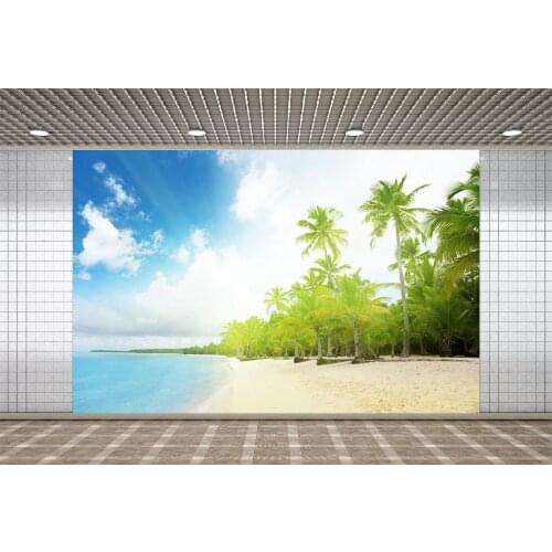 Lyavshi Sunshine Vinyl Photography Background for Newborn Sandbeach Tree Photo Shoot Backdrop for Wedding Photo Studio