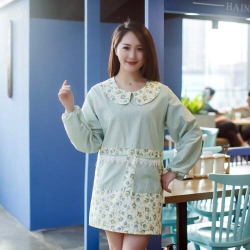 East coast womens handmade kitchen anti-splashing new cooking rice apron sleeveless bib