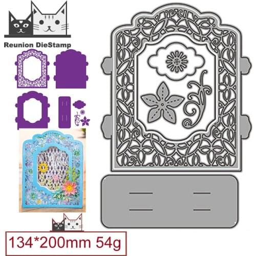 Cut Die Christmas Combination Flower Photo Frame Metal Cutting Dies DIY Scrapbooking Steel Craft Die Cut Embossing Paper Cards