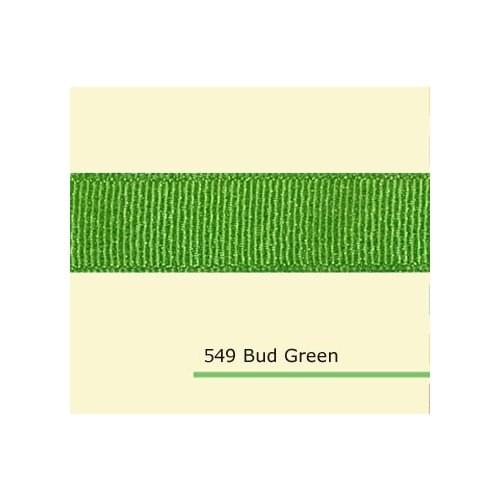 1-1/2" inch (38mm) shimmer metallic Bud Green grosgrain ribbon