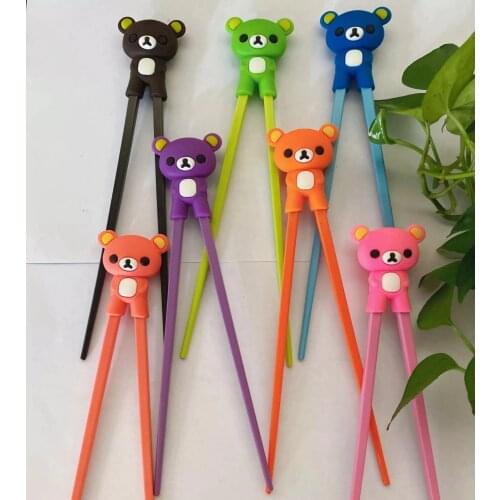 1 pair cute bear toothpicks training and learning toothpicks multi color panda cat chinese kids toothpick student gifts