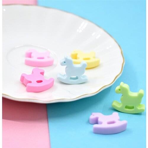 10pcs Cartoon Trojan Horse Flatback Resin Cabochon Flat back For DIY Embellishments Scrapbook Craft Hair Bows Center Craft