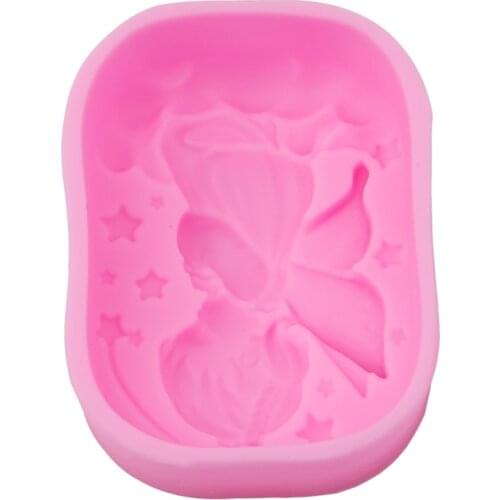 3D Angel Girl Form Natural Soap Handmade Soap Maker Silicone Molds Fondant Decoration Kitchen Pastry Cake Decorating Tools