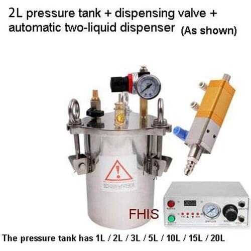 2L Pressure Barrel Automatic Dispenser Single Liquid Dispensing Back Filling Quantitative Dispensing Potting Dispensing Valve