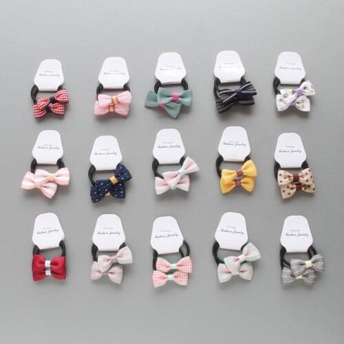 10/20/50Pairs Dog Hair Bows Cute Bowknot Teddy Yorkshire Maltese Dog hair Rope Pet Grooming Clips Dog Hair Accessories