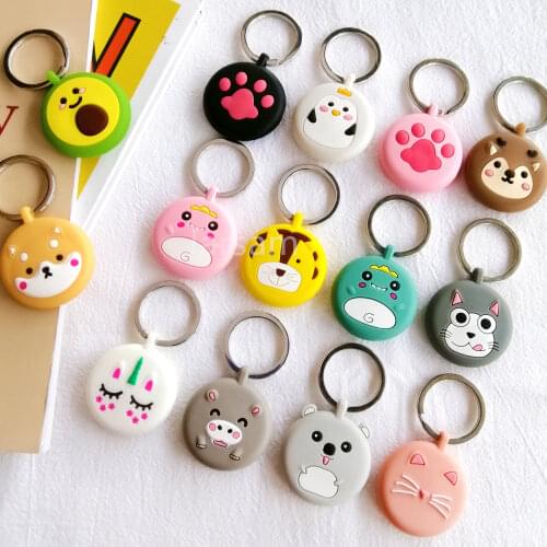 Case For Airtags Tracker Protective Sleeve Anti-lost Keychain Holder Key Finder For Airtags Locator Case Keychain dog