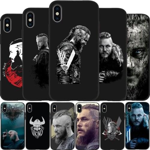 Ragnar Lothbrok Vikings Cover Soft Silicone black Phone Case For X XR XS Max For iPhone 6 6plus 7 8 plus 5 5S SE