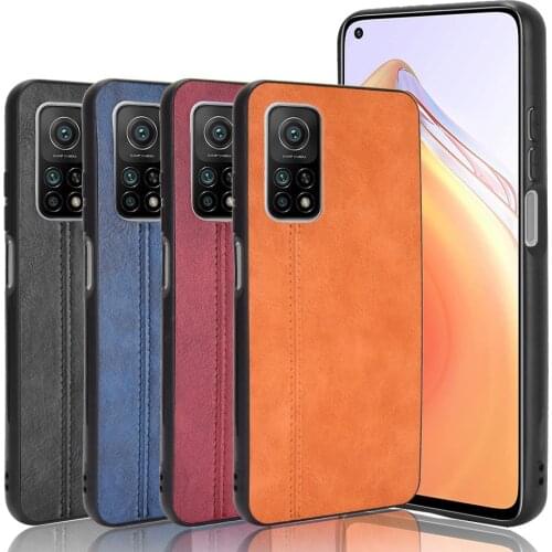 For Xiaomi Mi 10T Case Suture Soft Edge PU Leather Hard Phone Cover For Xiaomi Mi 10T Pro Mi10T 5G Case