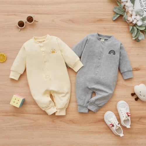 2 Color Newborn Infant Baby Boys Girls Romper Cotton Knitted Ribbed Long Sleeve Solid Jumpsuit Toddler Clothes Outfits