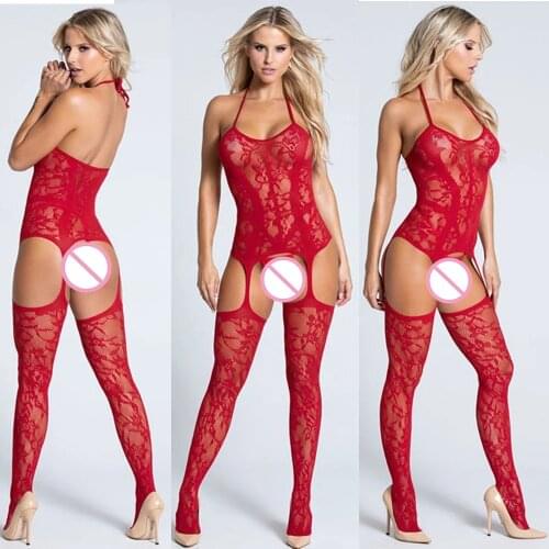 Plus Size bodystocking Sexy Lingerie Erotic Babydoll fetish body suit Underwear latex catsuit Costumes lenceria mujer crotchless