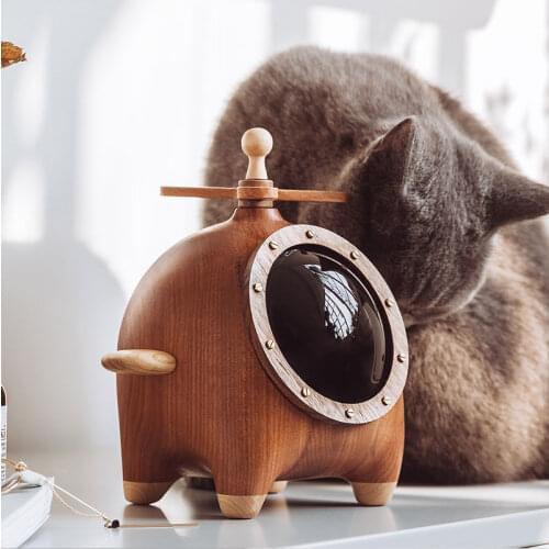 Nordic creative home decoration living room bookcase study porch modern fun cute jewelry box watch box wooden aircraft jewelry