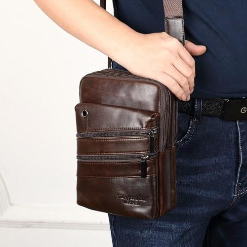 MEIGARDASS Genuine Leather Shoulder Bag Small Messenger Bags Men Travel Crossbody Bag Handbags New Fashion USB Charging bags