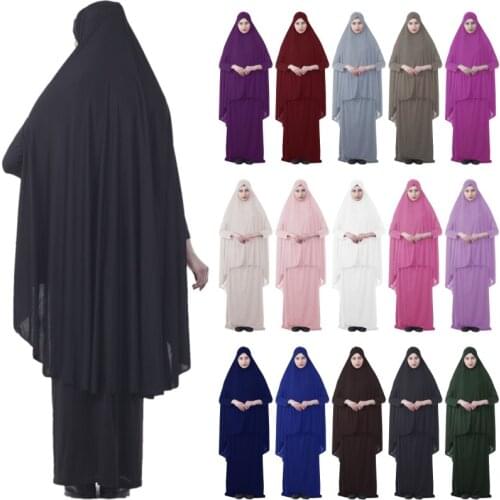 Muslim Women Hijab Skirt Prayer Jilbab Abaya Long Khimar Full Cover Arab Skirt Ramadan Gown Kaftan Islamic Clothes Niqab Fashion
