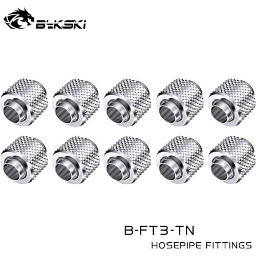 Bykski 10pcs/lot Soft Fitting for 10/13mm (3/8'' - 1/2'') 10/16mm (3/8'' - 5/8'') Tubing Hand Compression Connector B-FT3-Tn /TK