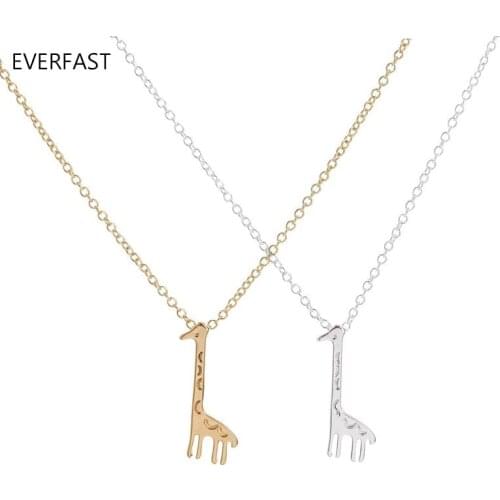 Wholesale 10pc/lot Cartoon Giraffe Pendant Necklace Charm Chain Animal Necklaces Jewelry Women Girls Kids Gift
