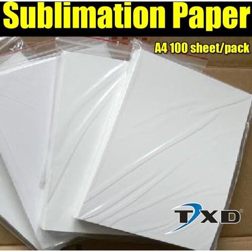 Factory wholesale A4 size sublimation paper for heat press machine on mugs,phones 100pcs/lot by free shipping