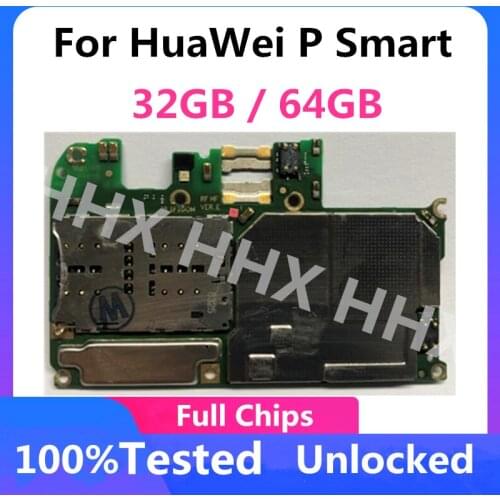 Original for HuaWei P Smart Motherboard 32GB 64GB Unlocked Logic Board with Full Chips Android System FULL TESTED