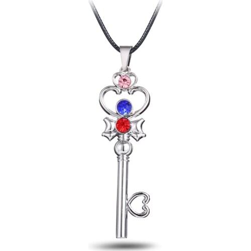 24 Pcs/Lot Necklace Anime Jewelry For Women Girl moon Cosplay Accessories Figure Pendant Christmas Gift Bulk Wholesale