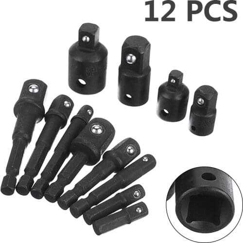 12pcs 3/8 Socket Adapter Ratchet Wrench Air Impact Adapter Wrench Extensor Rod For Tools Accessories
