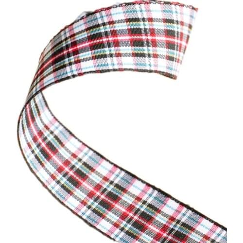 Simple Fashion Red White Plaid Ribbon By The Yard For Dress Trousers Belt Accessories Material
