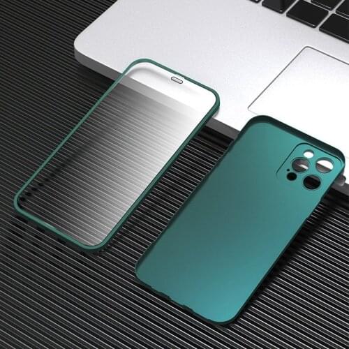 360 Full Protection Shockproof Case For iphone 12 Pro Max 11 Pro Max 12 Mini Case tempered glass Clear Cover X XS MAX XR 11 Case