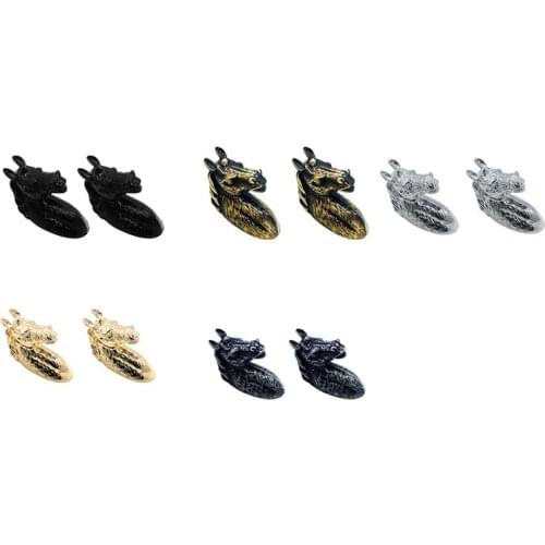 2PCS Antique Door Handles Animal Handle Horse Head Zinc Alloy Cabinet Handle Knob With Screws