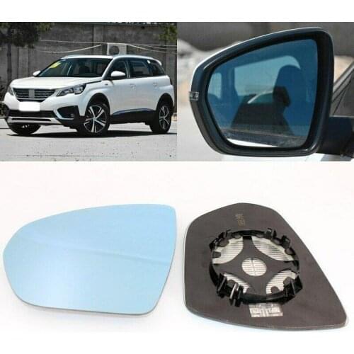 Blue mirror For Peugeot 5008 2017 Side View Door Mirror Blue Glass With Base Heated turn single lamp
